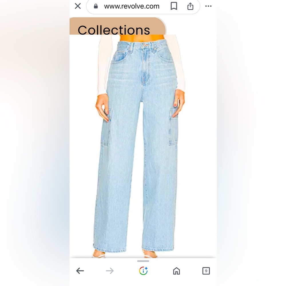 Frame high rise baggy pocket jeans in Genoa